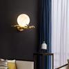 Minimalist Luxury Marble & Copper Wall Lamp for Living Room/Bedroom
