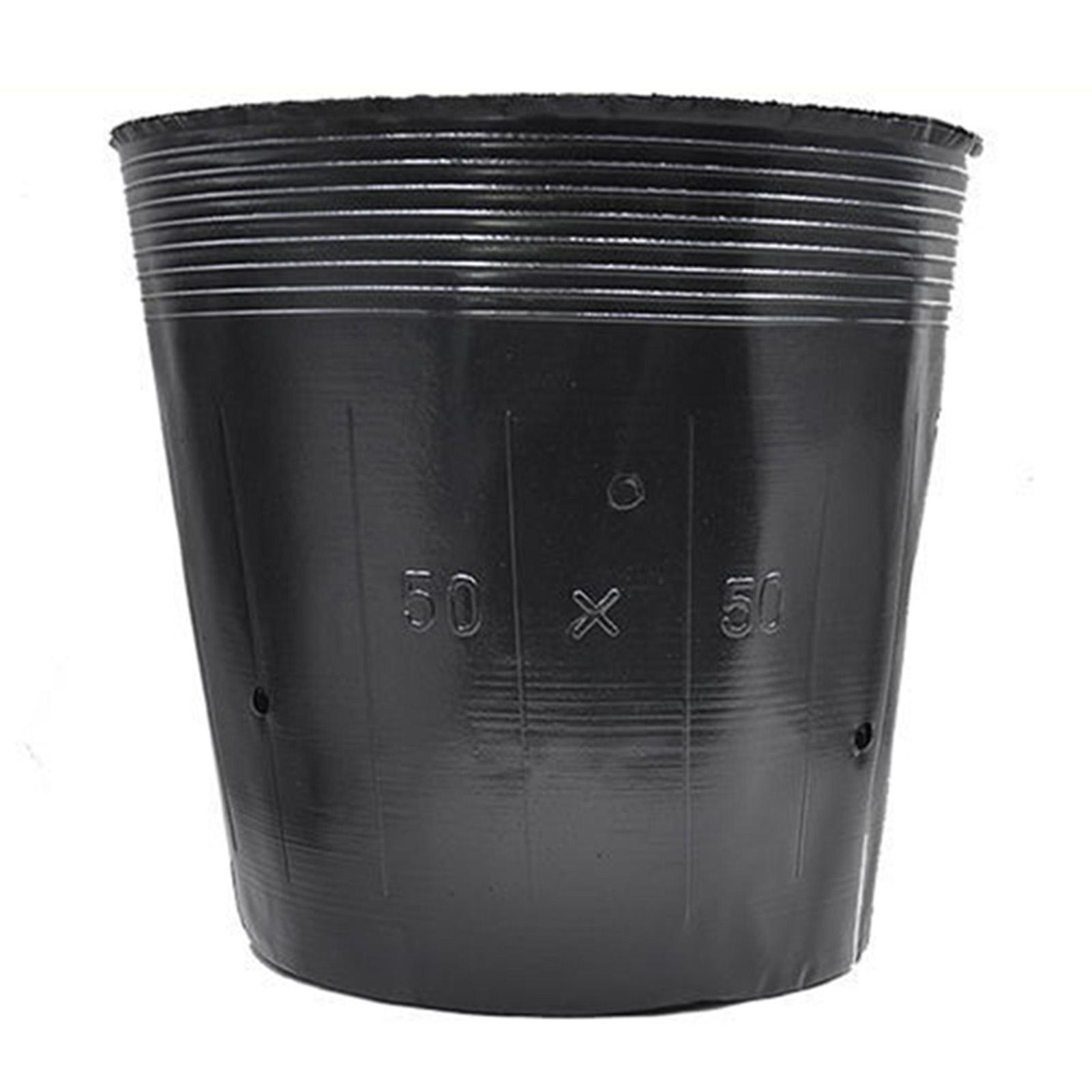 

50pcs Plants Nursery Pots Germination Black Flexible Plastic Seedling Pots Reusable for Plants Succulent Flower