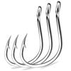 10pcs High Carbon Steel 1/0 2/0 3/0 4/0 5/0 Barbed Slow Jigging Hooks Saltwater Fishing Single Hook