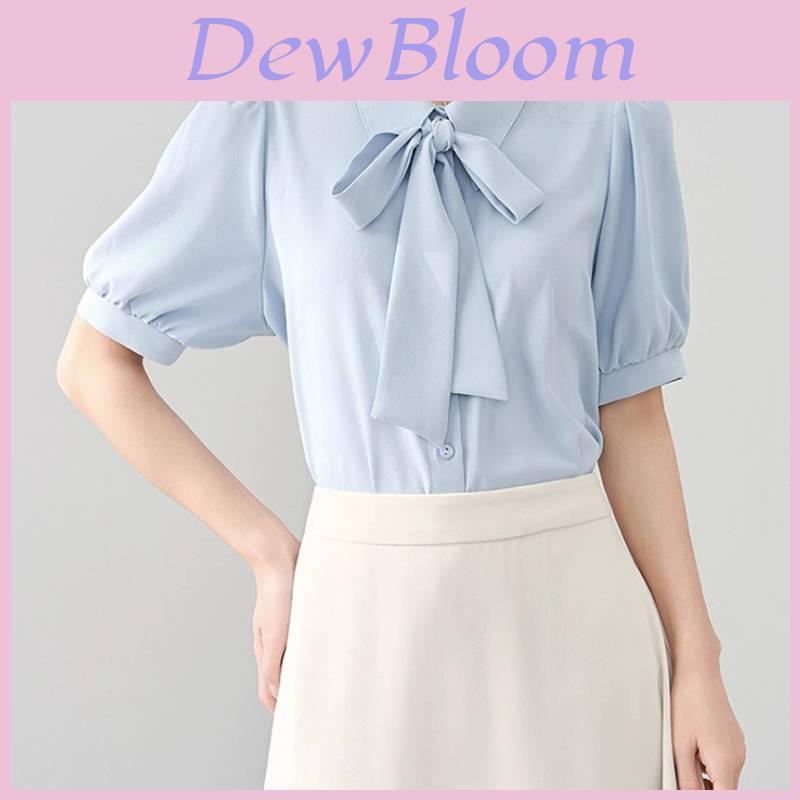 French Style White Butterfly Tie Blouse With Detachable Sash For Elegant Workwear