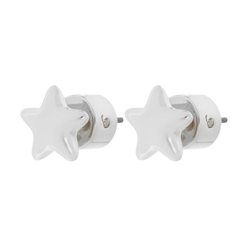 COACH Exquisite Design Brass Earrings Women s Silver