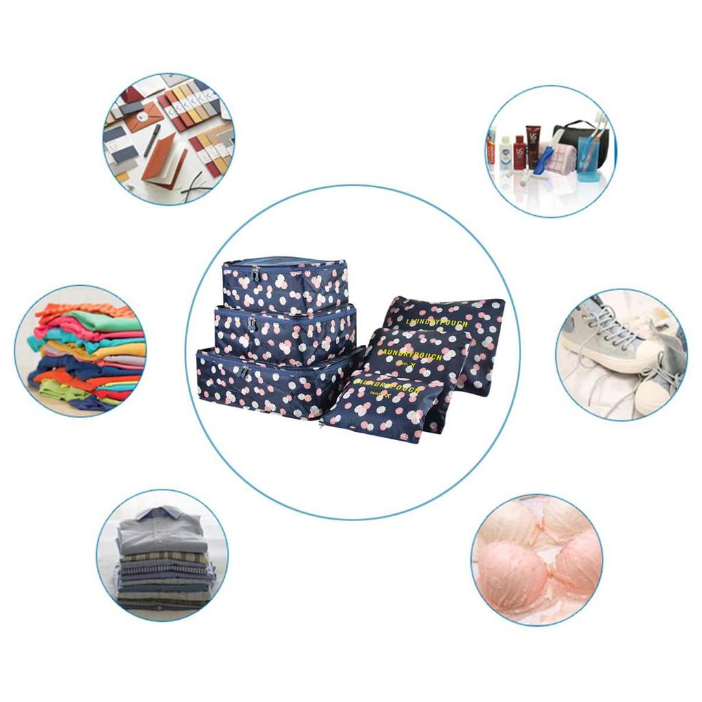 Suitcase Organiser Travel Clothes Bags, Pack Of 6 Storage Bag