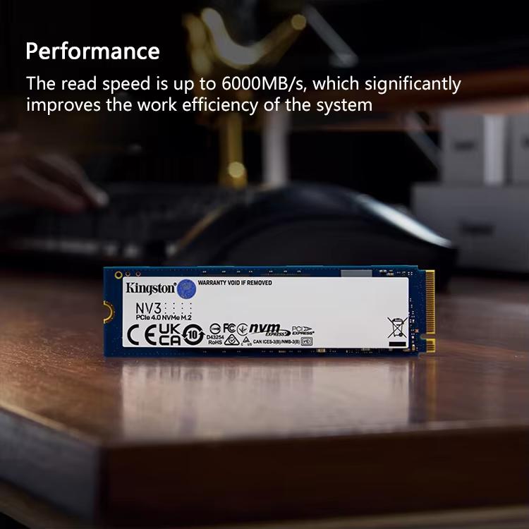 Kingston NV3 PCIe 4.0 M.2 2280 NVMe SSD Dahili Sabit Sürücü 500GB 1TB 2TB 4TB 6000Mb/s'ye Kadar PCIe 4.0 Gen 4x4 Orijinal Katı Hal Sürücü Sabit Disk