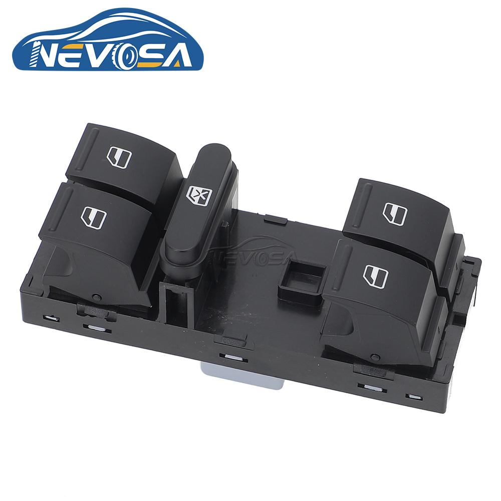 NEVOSA 1K4959857B Power Master Window Switch For SEAT VW Golf 5 6 Plus Jetta MK5 Mk6 GTI Tiguan Touran Passat B6 B7 3C Polo 6R 1