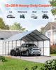 13' x 26' Metal Carport Heavy Duty Outdoor Car Shelter Garage for Boats