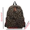 Large Capacity Leopard Print Laptop Backpack Fashion College High School Student Bookbag Unisex Korean Style Rucksack