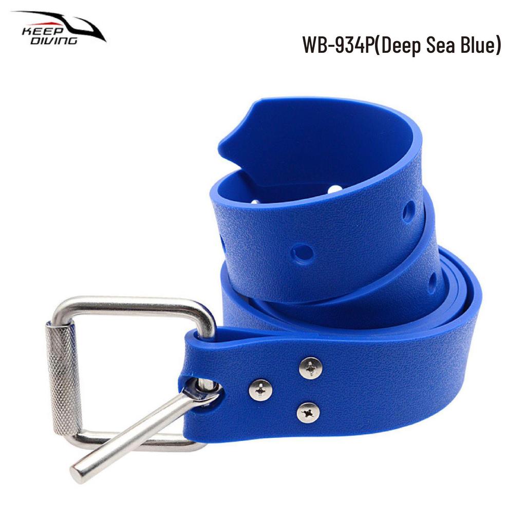 Adjustable Silicone Quick-Release Scuba Dive Belt with Lead Blocks