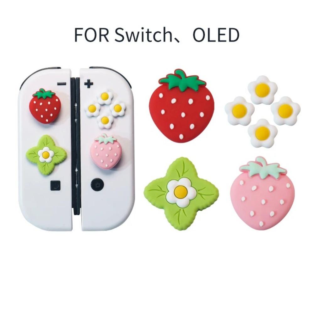 

Grip Cap Controller Joystick Caps Silicone Thumb Grips for For NS Oled, For Switch 2 For NS Oled For NS Oled Pink Red