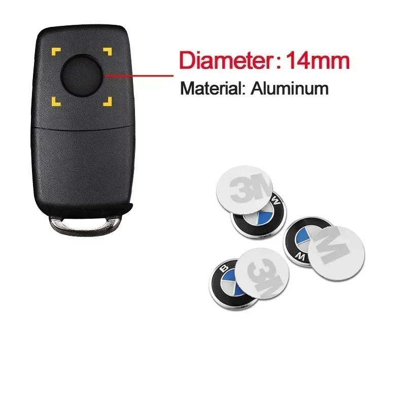 11/14mm Car Remote Key Fob Emblem Badge Radio Button Sticker For BMW F10 E90 F20 E46 E60 E70 E39 E36 E87 X7 E92 E91 E28 X3 G11