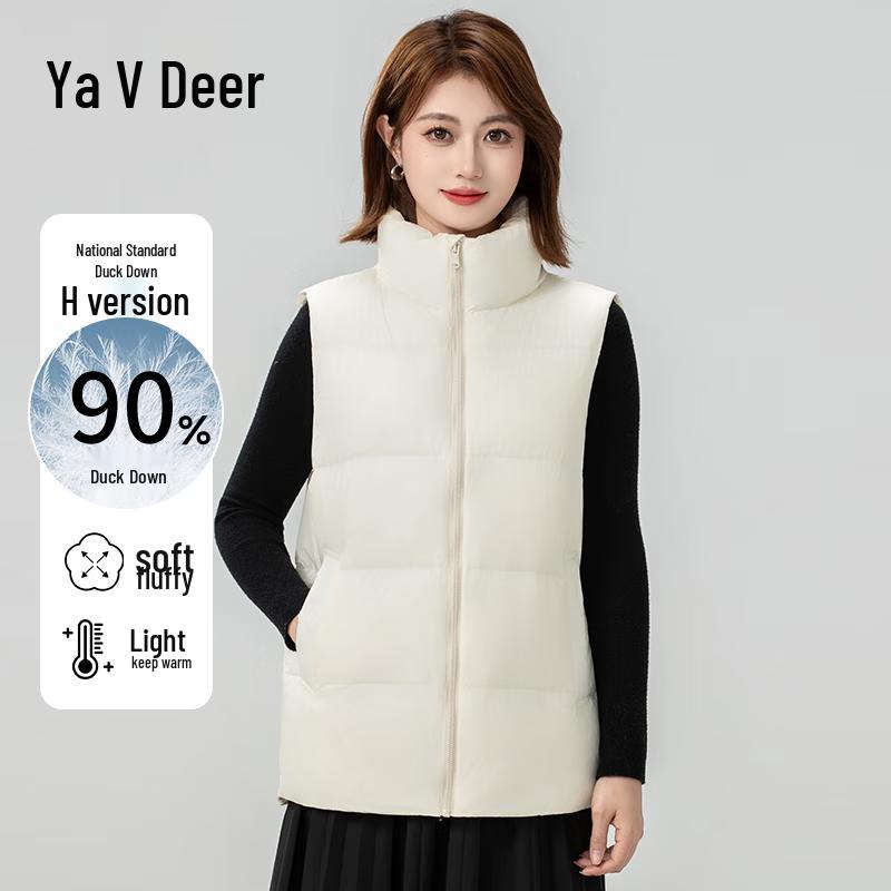 Yalu Damen 90% Entendaunen Stehkragen Weste