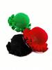 1pc Solid Color Hand-Knitted Crochet Cap, Bohemian Style Pleated Floppy Hat With Ruched Brim