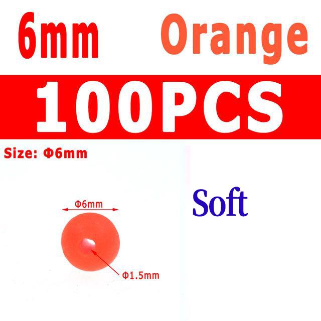 1 PAK Soft Glow Beads Luminous Orange Green White for Fishing Rig Treble Hook Egg Fly Tying UV Color Sabiki Ice Jig Fishing Accessory