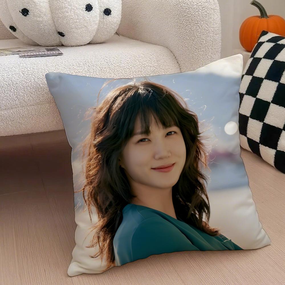 Talented Korean Beautiful Actress PPark Eunbin Cushion Cover Throw Pillow Cover Hidden Button Durable Polyester Chair Cushion