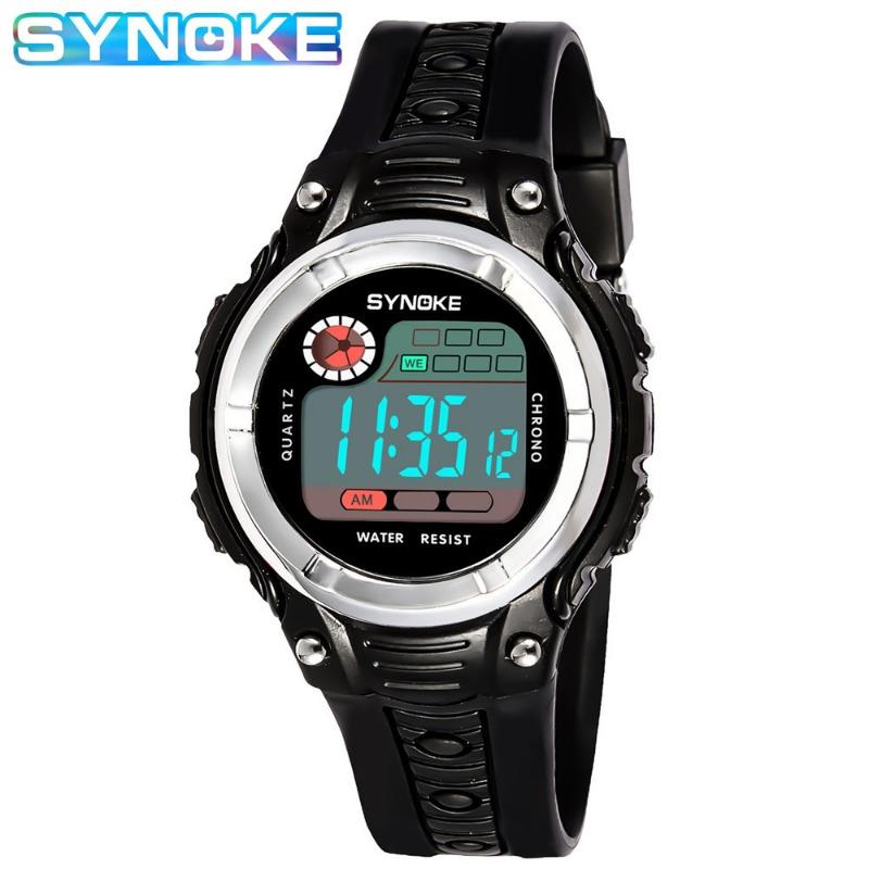 Top brand new watch large dial plastic tape new student sports waterproof electronic wrist watch