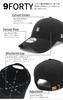 New Era 9FORTY Long Visor Cloth Strap MLB NY Yankees Cap 15164881 NER37C5505, Black, Free Size 56.8-60.6cm, Adjustable, ONSPOTZ, Unisex