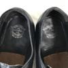 70er-80er Jahre? Vintage FLORSHEIM Filz Tan Leder Plain Toe 10E 27.5-28 Schwarz Schuhe Business(GEBRAUCHT)