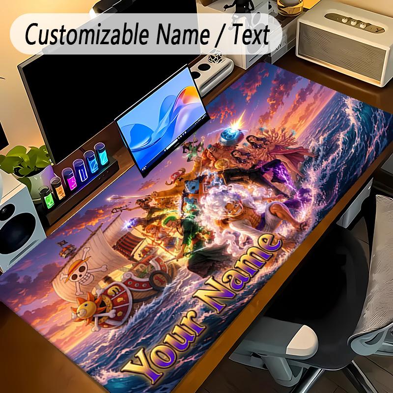 Large Mouse PadOne Piece Custom Name Text Personalized Desk Mat Non Slip Gaming Pad