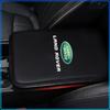 1Pcs Car Armrest Box Mats Leather Center Console Covers Emblem For Land Rover Freelander 2 L2 L319 L462 LF Range Sport Evoque L322 Discovery 2 3 4 5