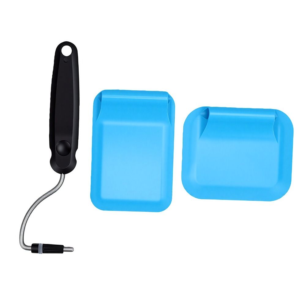 Black Blue Egg Flipper Turner Swappable Head Non Stick Turner Angled Spatula  Home Cooking