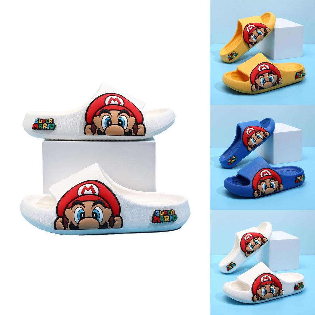 Pantofole per Bambini Mario Design Cartone Animato Cool Ragazzi Estate Indoor Antiscivolo Suola Morbida
