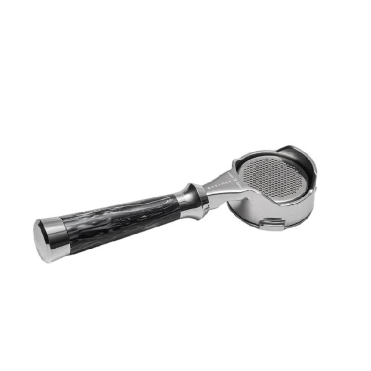 Stainless Steel Bottomless Portafilter Wood Handle Filter Basket for Espresso Machine Rustproof Coffee Accessories