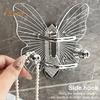 Transparent Hook Strong Load-bearing Butterfly Shape Simple Installation Self Adhesive Key Towel Hook Storage Rack