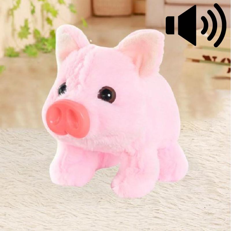 Kleines Plüschschwein Elektronisches Spielzeug mit Geh- und Sprechfunktion für Kinderspiel und Lernen