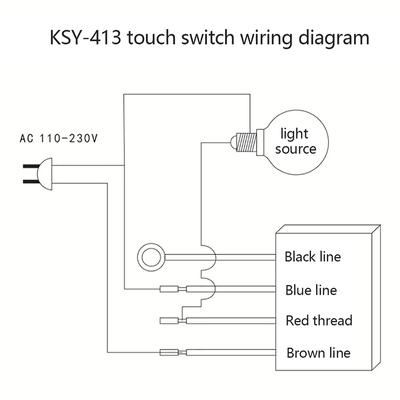 1ks Ac110-230V dotykový spínač světel Stolní stmívač lampy, řídicí modul, senzor