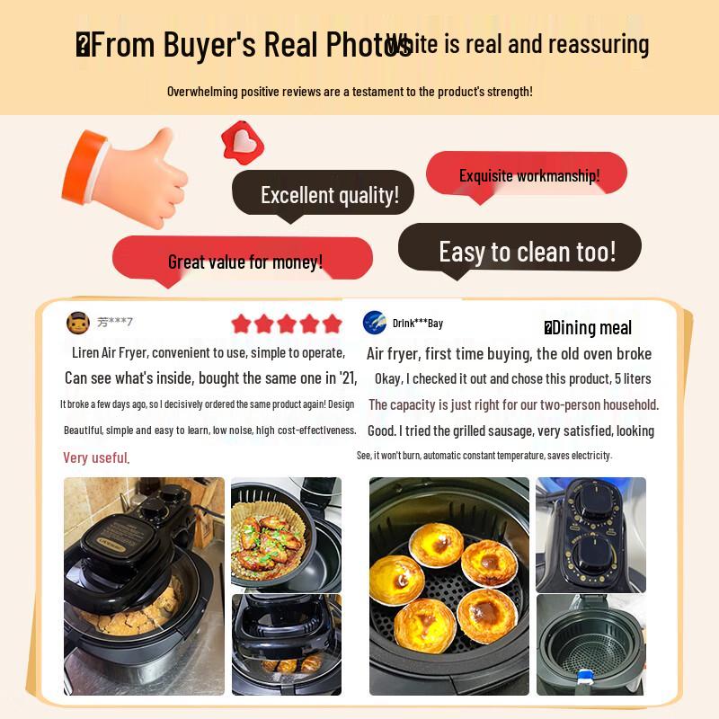 Liven 5L Visible Air Fryer