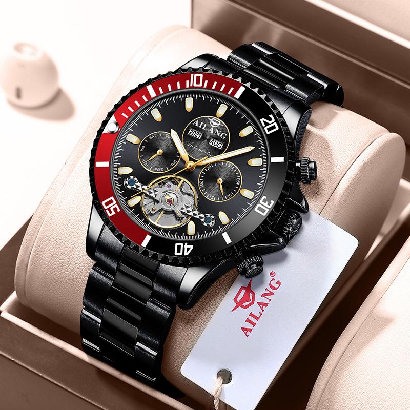 Nové hodinky AILANG Vodotěsné Multifunkční automatické mechanické hodinky Pánské hodinky Water Ghost