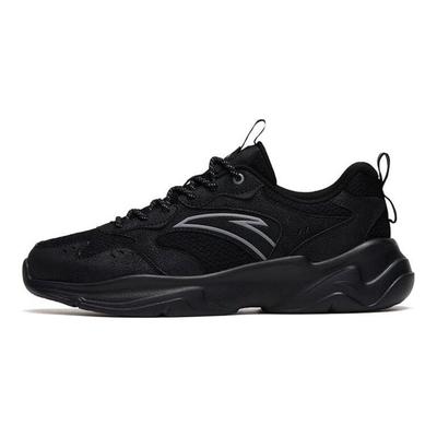 Synthetic Leather Shock Absorbing Non-Slip Wear-Resistant Lightweight Low-Top Sports Casual Shoes Men Sneakers Black 912518852-3