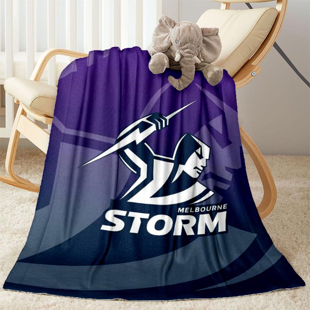 Coperte con logo della squadra Melbourne Storm Adatte per divani, viaggi, soggiorni anche un buon regalo per amici e familiari Adatte a tutte le stagioni.