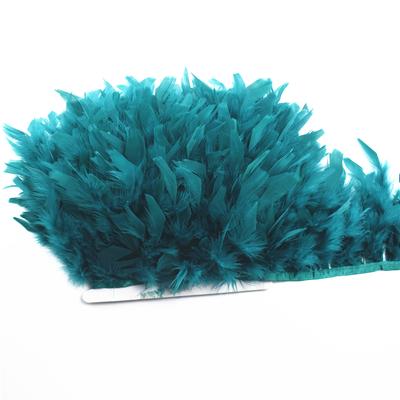 2 yardas/Lote Cinta con Flecos de Plumas de Pavo 5-6 pulgadas Chandelle Marabú Plumas de Pavo Adorno Falda Vestido Decoración de Plumas Plumas DIY