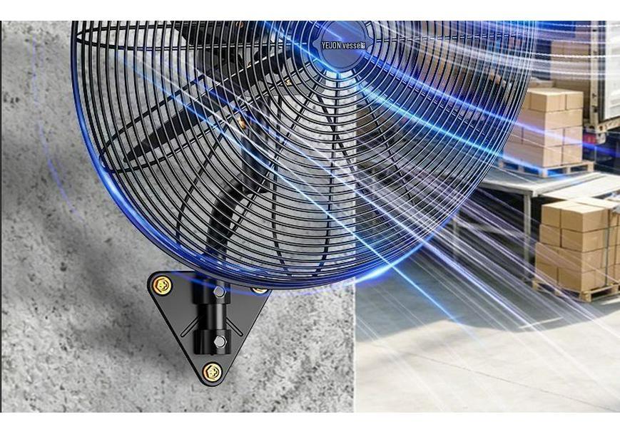 Leistungsstarker industrieller oszillierender Wandventilator für Werkstätten und Fabriken