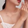 Temperament Clavicle Chain  Gold Plated Diamond Enclosed Versatile Diamond Shaped Pendant Necklace for Women