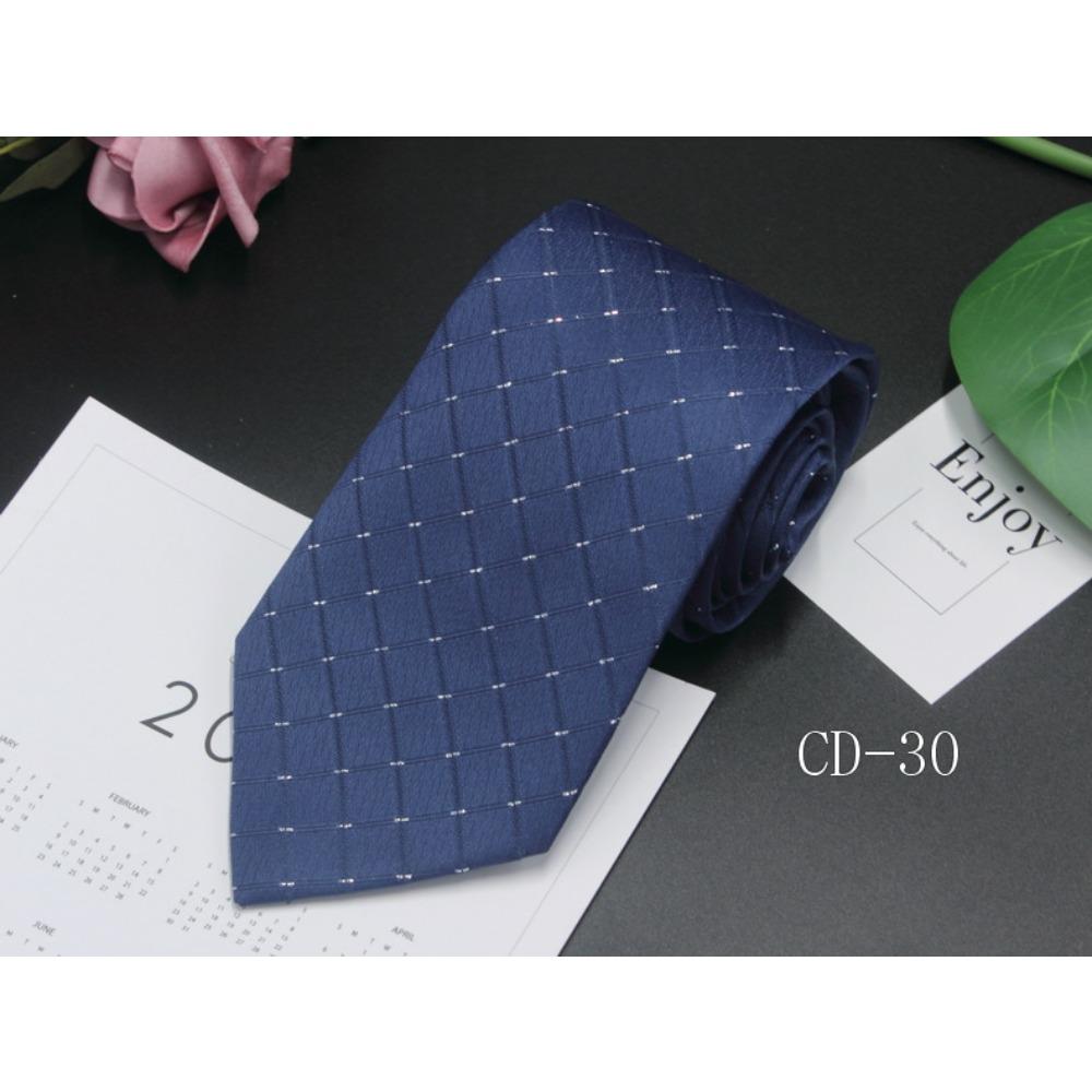 Men's Business Tie 8cm Professional Dress Interview Striped Tie Stylish Business-style Ties Navy Black Multi-colorTraditional Hand-knotted Design