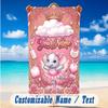 Elephant Theme Beach Towel Personalized Custom Name & Text Soft Quick Dry Beach Towel for Swimming Travel