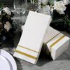 50 Piece Dust-free Paper Disposable Table Napkin Striped Print Soft Table Towel Biodegradable Disposable Serviette