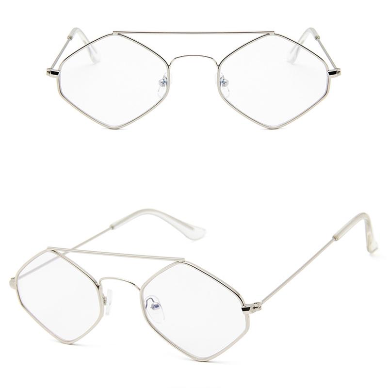 Okulary Podwójna Belka Modne Okulary Oceaniczne Wielokątne Unisex Okulary przeciwsłoneczne Metalowe Damskie Męskie Dzikie Retro Okulary przeciwsłoneczne z diamentami Dostawa