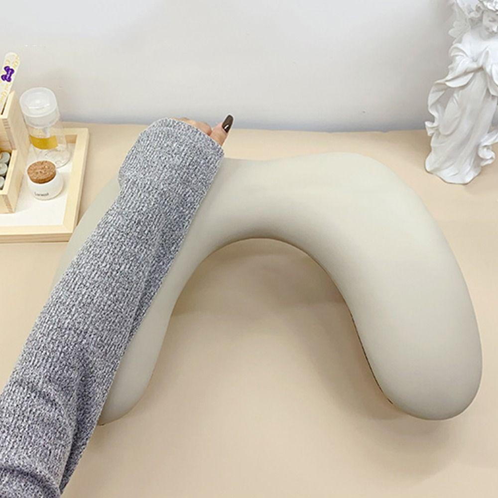 U-shaped Foldable Nail Pillow Wooden Base Manicure Hand Pillow  Nail Accessories