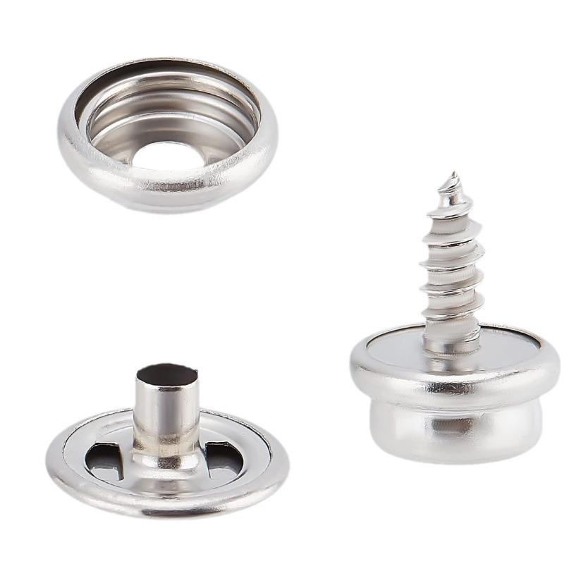 10-15mm Stainless Steel Snap Button: Large White Buckle for Tent, Yacht, and Canvas