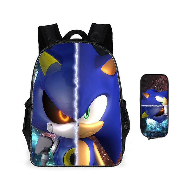 Two-Piece Set Combination Set Elementary School Students Animation Backpack Cartoon Schoolbag