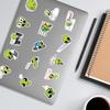 52PCS Little Green Alien Stickers Colorful Funny Green Alien Cup Laptop Cell Phone Luggage Decoration Waterproof Stickers
