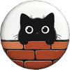 Black Cat Spare Tire Cover for RV Camper SUV Truck, Waterproof Polyester Tire Wheel Cover, Universal Fit Outdoor Spare Wheel Protector with 15in