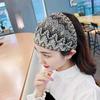 Elegant For Girls Wash Face Wide Side Mesh Lace Headband Leaves Korean Head Wrap Women Hairbands