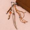 Acrylic Woven Ropes Car Keychain Maillard Beads Braided Rope Keyring  Jewelry Accessories