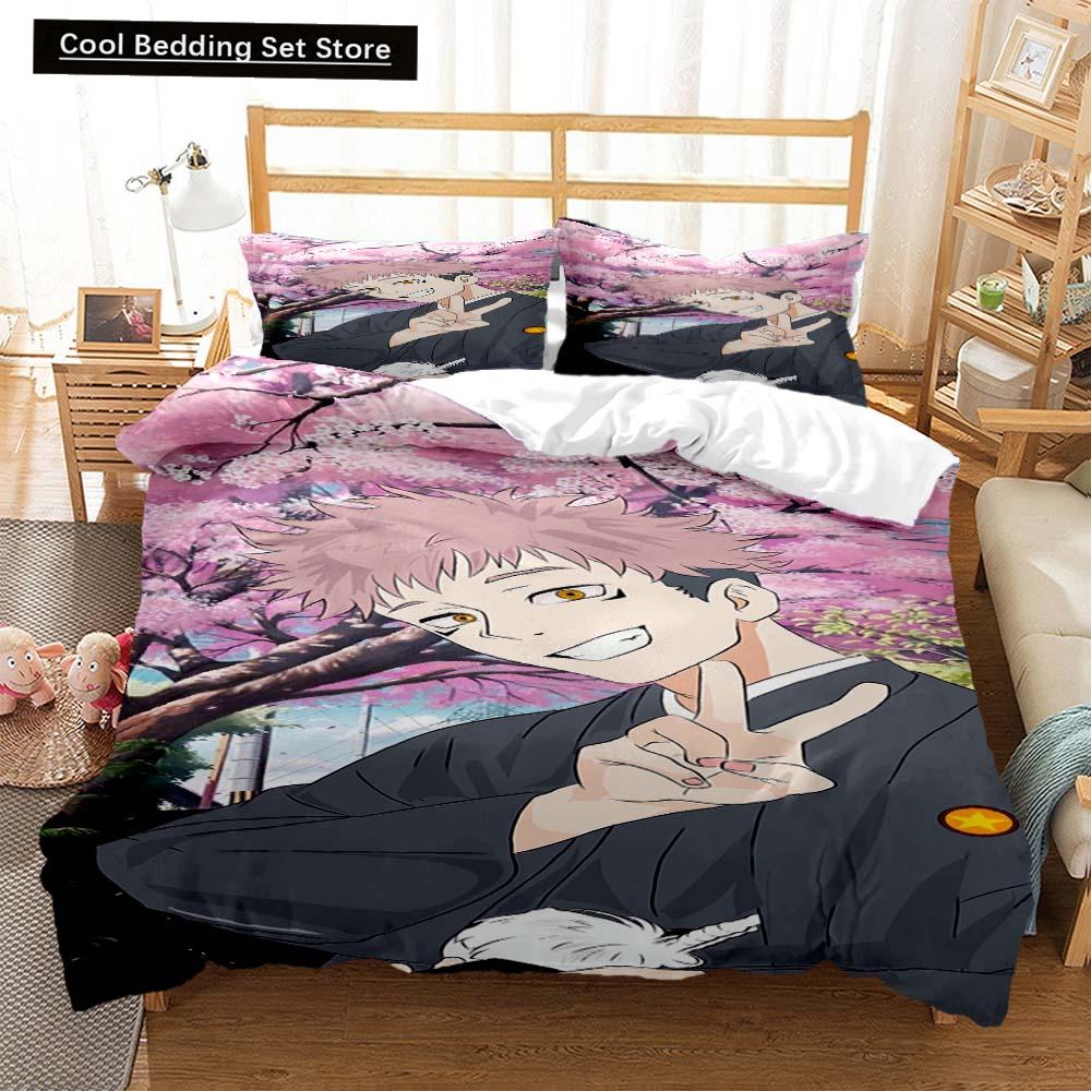 3D Anime Jujutsu Kaisen Digital Print Polyester Bedding Sets Covers Boys Duvet Cover Set For Teens Bedding Set Home Textiles
