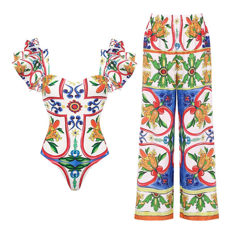 

Women s Sexy Retro Mage Print One-Piece Swimsuit One Size