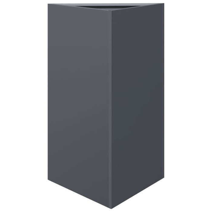 VidaXL Jardinière anthracite triangulaire 50x43x75 cm acier 851175