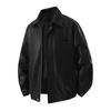 L-8XL Plus Fat Plus Size Breathable Men's Workwear Plus Size Shirt Collar Jacket Men's Standing Collar Motorcycle Jacket